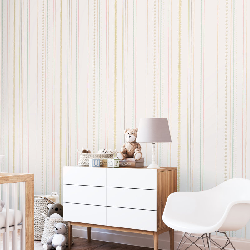 Hoopla Walls Stripey Dolly Mixtures 10m Wallpaper