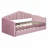 Velvet Upholstered Daybed with Trundle and USB Charging Ports-2039767629