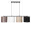 Lustre scandinave élégant, hauteur réglable, structure en métal, 47,2 po x 9,8 po | 4 x douilles E27 (40 W maximum) | Capuchon de 47,2 po de hauteur et de 7,9 po de diamètre | Design élégant noir, blanc, crème et brun, parfait pour les espaces modernes-758219824