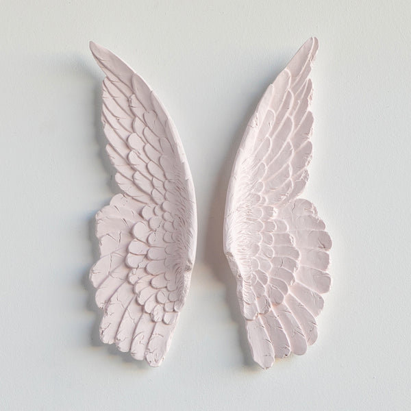 Handmade Wall Decor on Polyresin, Light Pink