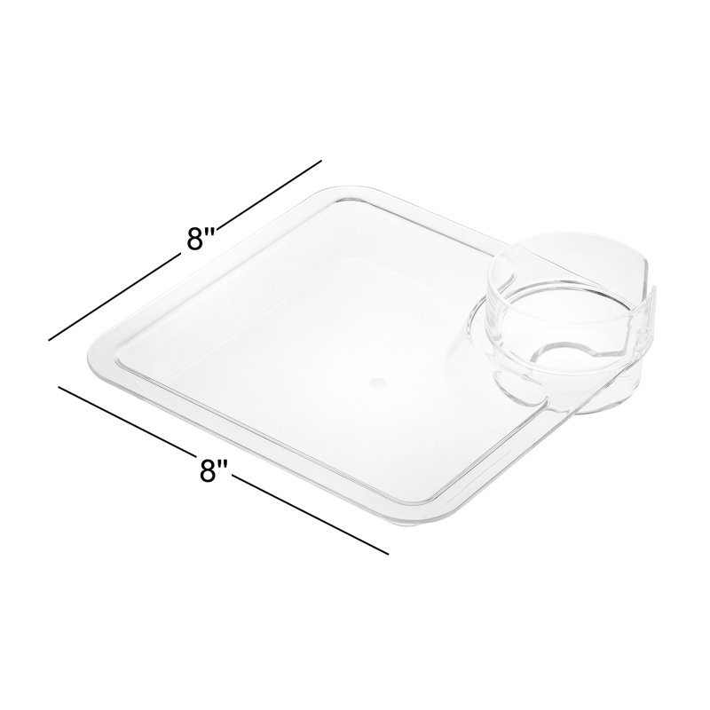Cowes 8'' Square Appetizer Plate, Green