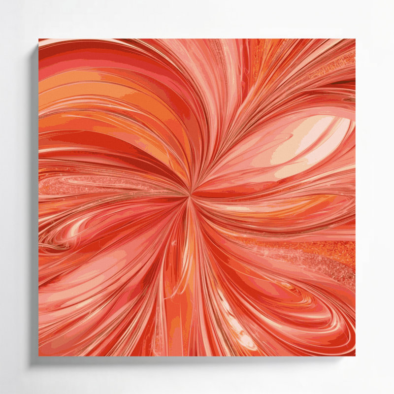 Art numérique sur toile, abstraction numérique 15, H 12 po x l 12 po
