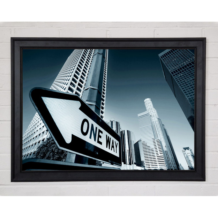 Ebern Designs Los Angeles One Way - Single Picture Frame Art Prints ...