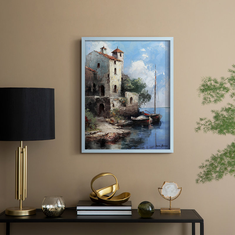 «LANDSCAPES Series CECVII», reproduction encadrée - bois massif, H 30 po x l 24 po, Bleu