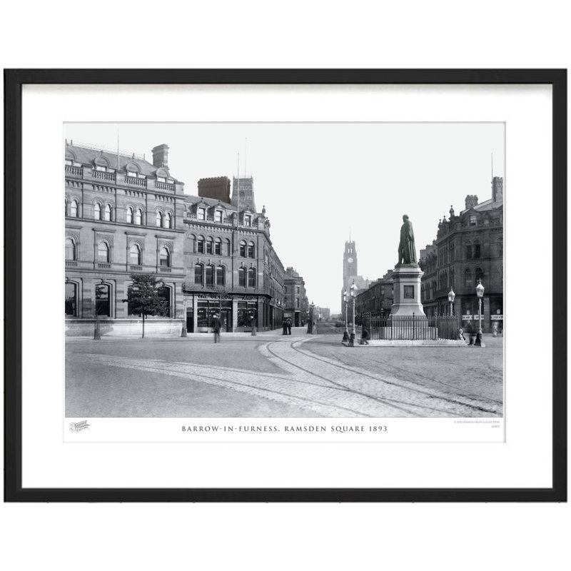 Barrow-in-Furness, Ramsden Square 1893 by Francis Frith - Single Picture Frame Print, 45cm H x 60cm W x 2.3cm D