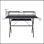 Rectangular Computer Desk With Keyboard Tray, Black