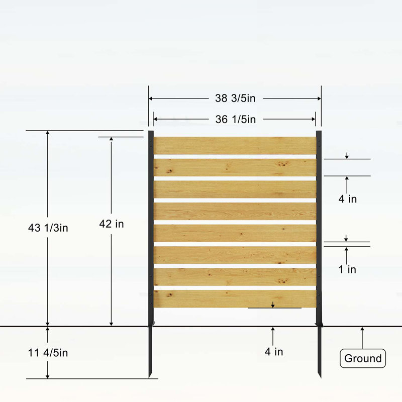 Paravent d'extérieur en bois, 55.1" H x 38.6" W x 38.6" D