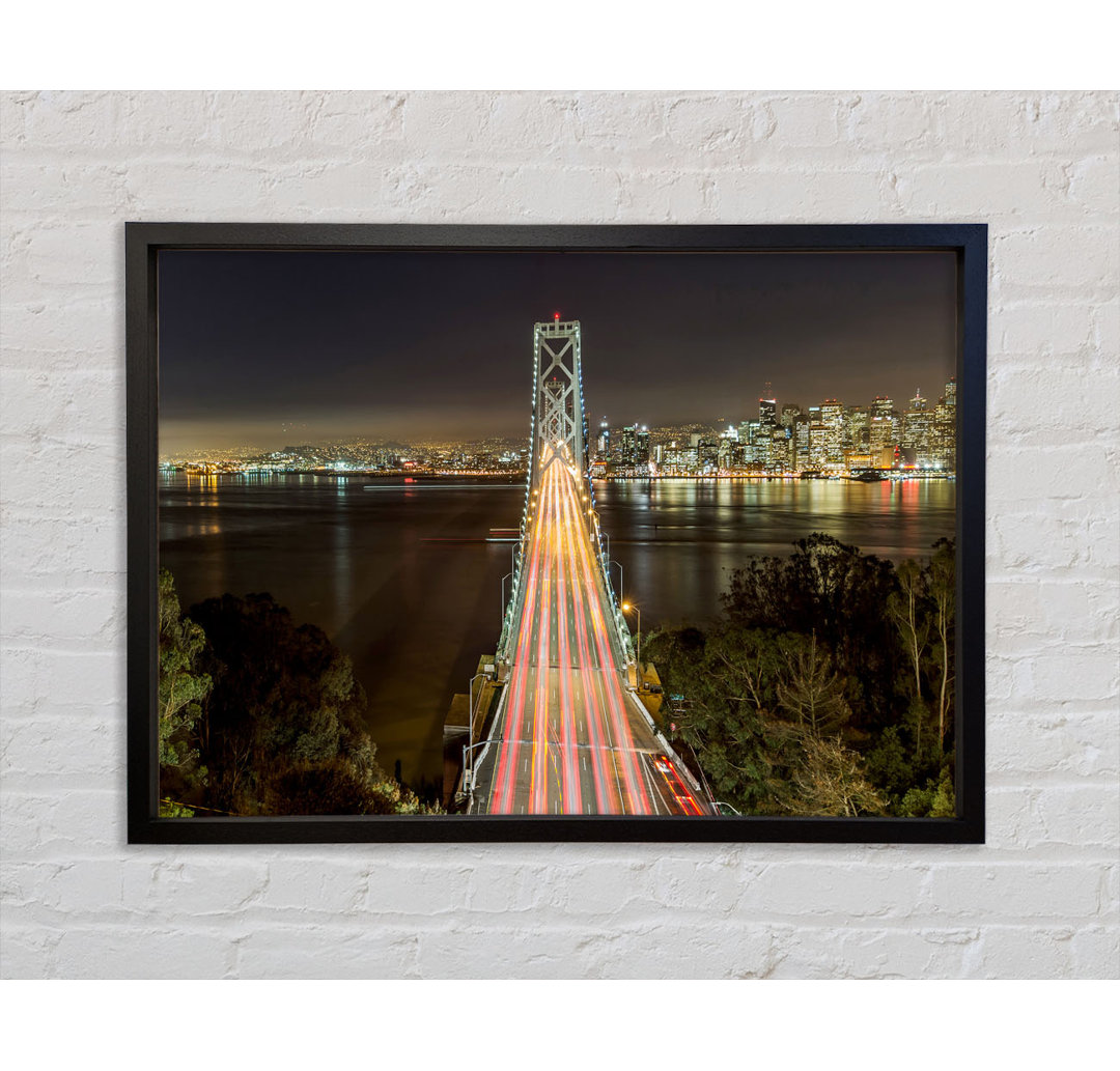 Golden Gate Bridge Speed Of Light - Einzelbildrahmen Kunstdrucke auf Leinwand