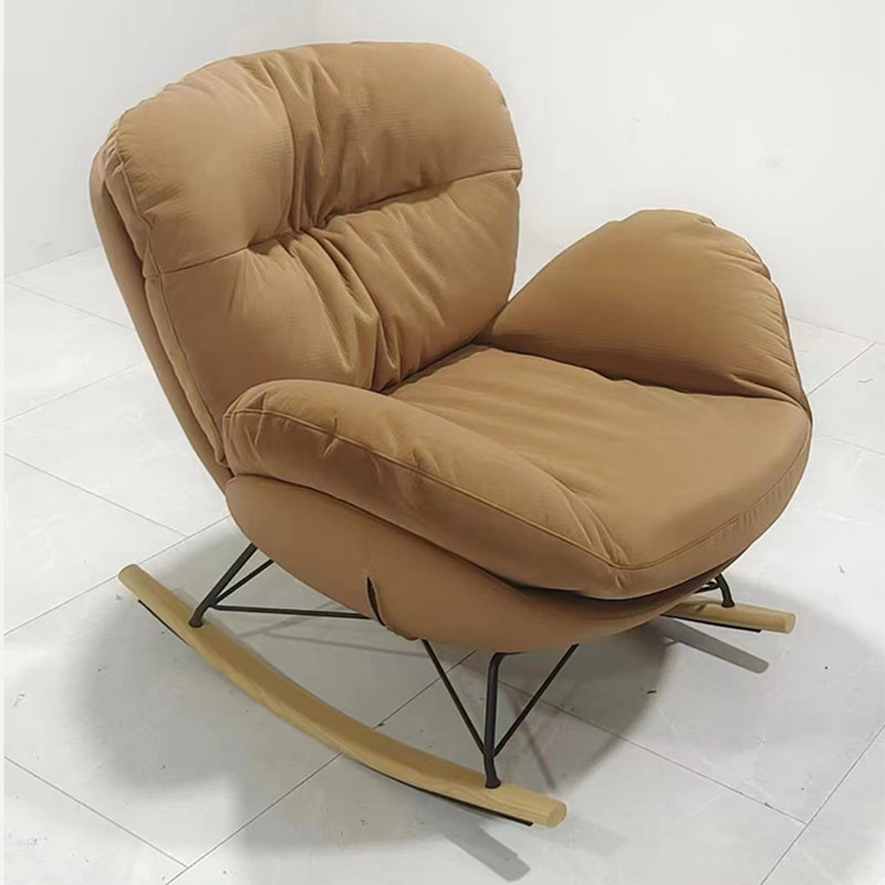 Chaise berçante de loisirs pour la maison, Brun