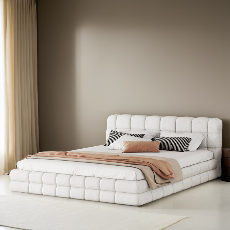 Base de lit tapissier grand format, Blanc