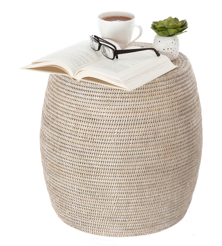 Tabouret d'appoint Everard, Blanc