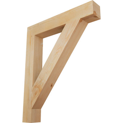 H 6 po x P 6 po Support en bois / corbeau