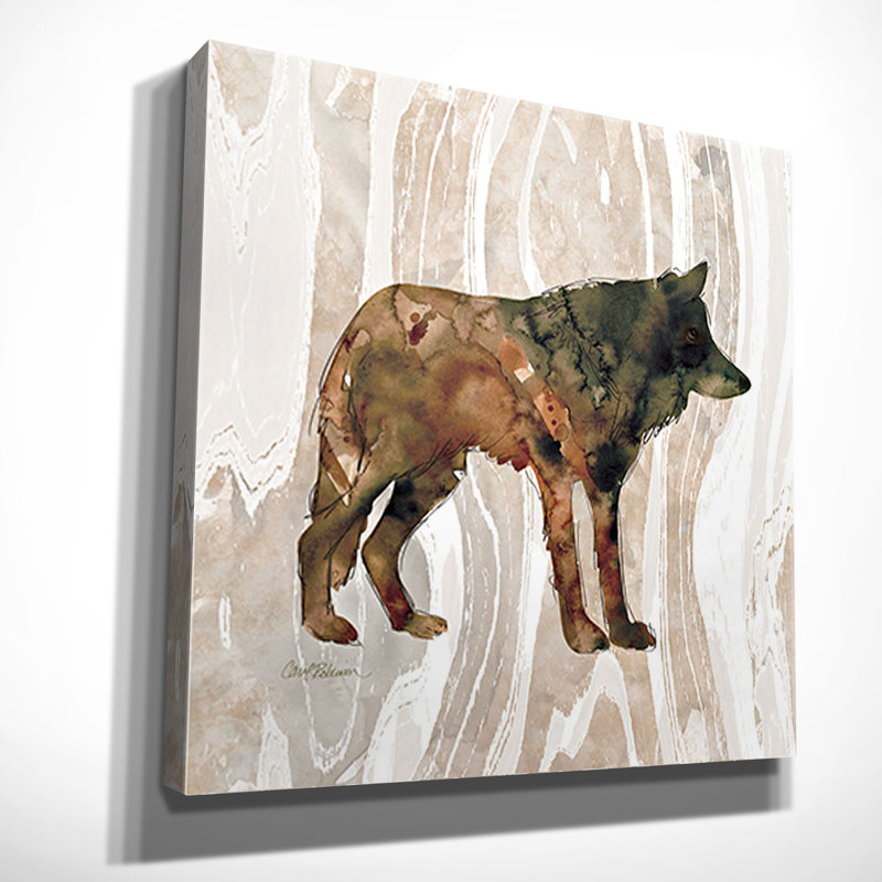 Pine Forest Wolf by Carol Robinson - Print on Canvas, 24" H x 24" W x 1.5" D