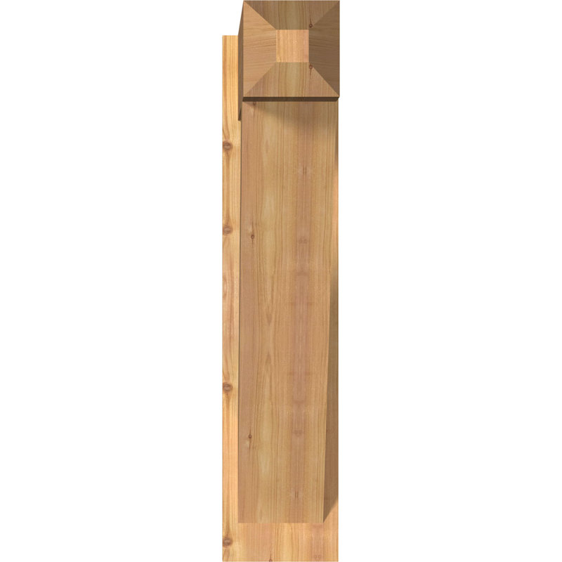 Artisan traditionnel en bois rustique, Cèdre rouge occidental l 7 1/2 po (lisse), P 28 po x H 34 po