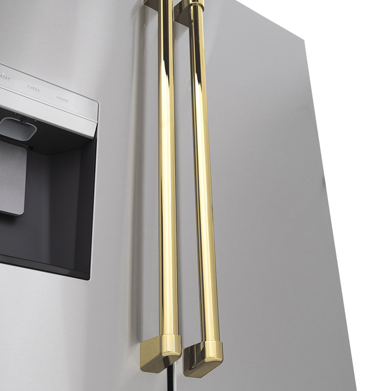 Zline 36 In. 28.9 Cu. Ft. Standard-depth French Door External Water Dispenser Refrigerator With Dual Ice Maker In Fingerprint Resistant Stainless Steel