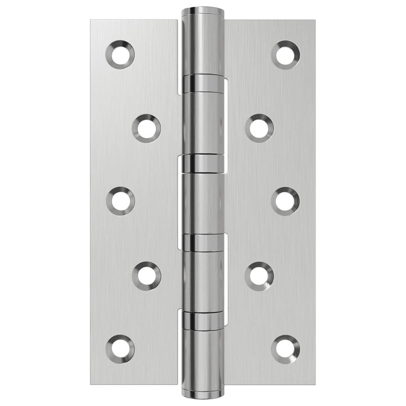 vidaXL Hinge Silver Steel Silent Bearing Door Frame Smooth Operation