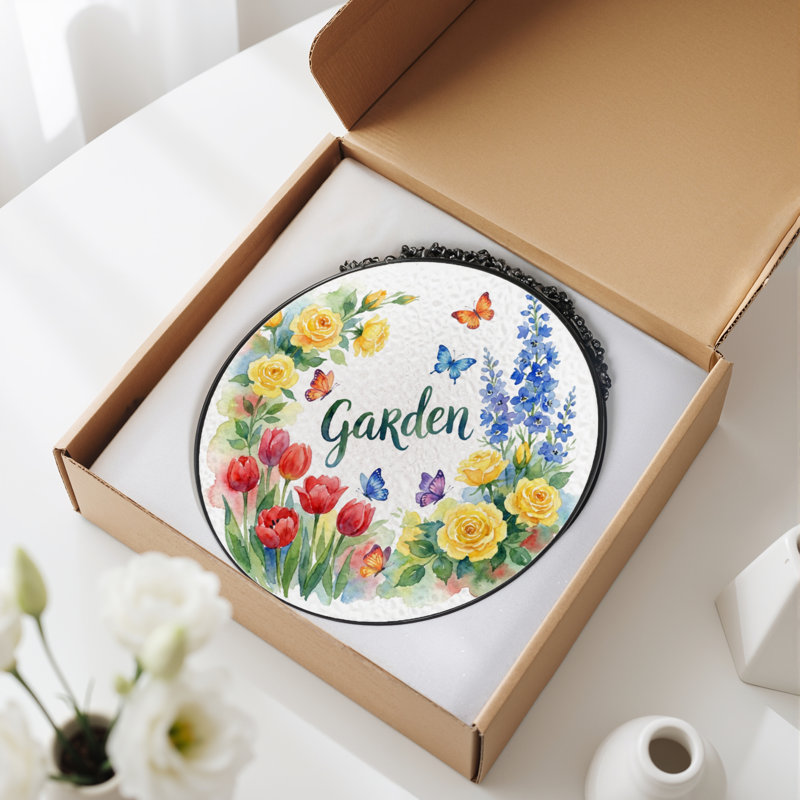 Panneau de vitrail de jardin 12 "H 12", H 12 po x l 12 po
