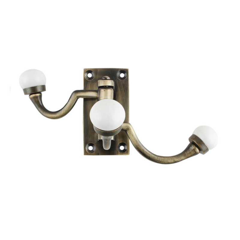 Castlegar Iron Wall Wall Hook, Antique Gold