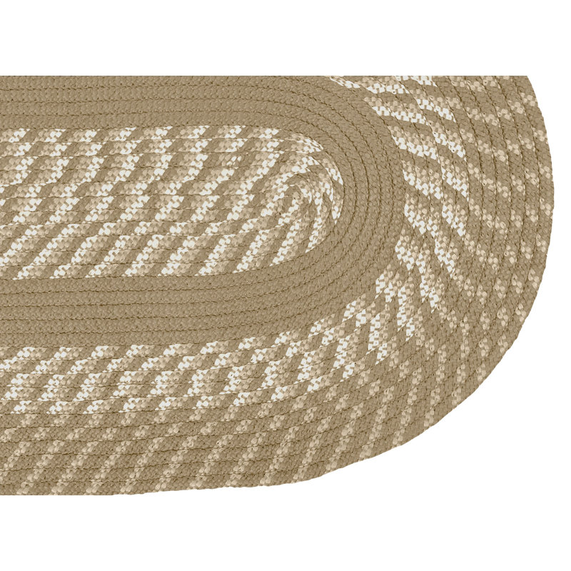 Roselyn Striped Indoor / Outdoor Rug, 30" x 50" Oval