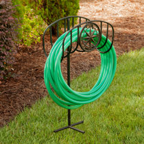  Kings County Tools 16 Cast Aluminum Hose Rack, Elegant  Curved Design, Quality & Sturdy Material, Holds 100-Feet of 5/8” Hose