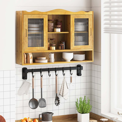 Armoire à porte coulissante rétro avec espace de rangement multicouche