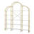 5 Tier Bookshelf With Curved Top, X Bar Gold Shelf, Arched Bookshelf With Anti-Tipping Device And Adjustable Foot Pads