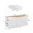 82.7"W Large Kitchen Island With LED Light