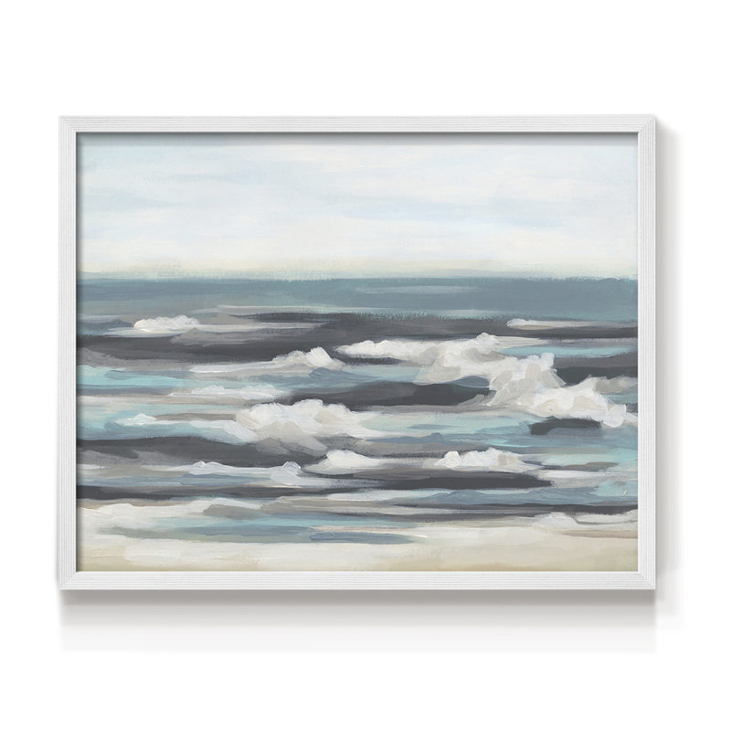 Gentle Surf II -Framed Print - Restickable, H 11 po x l 14 po, Blanc