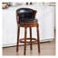 Tabourets de bar en cuir Cow