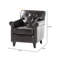 Fauteuil club en brun pour un style confortable avec revêtement en cuir
