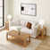 Modern Rounded Rectangular Coffee Table With Shelf