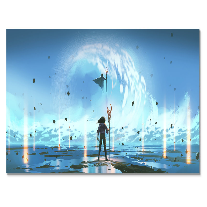 Jeu vidéo Ocean Poseidon Knights - reproduction sur toile, H 8 po x l 12 po x P 1 po, Toile tendue