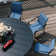 8 Person Patio Dining Set with 53" Round Metal Dining Table and 8 Stackable Textilene Chairs