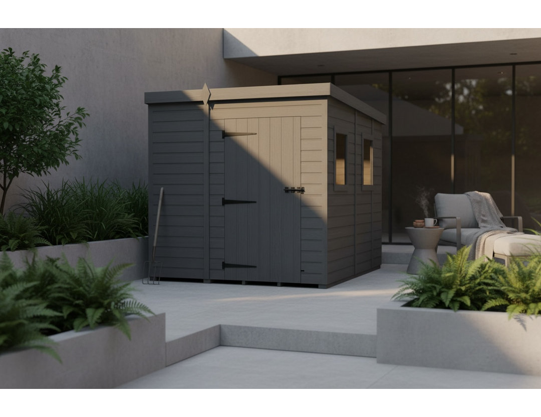 6x10 Pent Composite Shed
