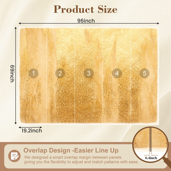 Red Barrel Studio Pastel Peel and Stick Wallpaper Gold grunge texture ...