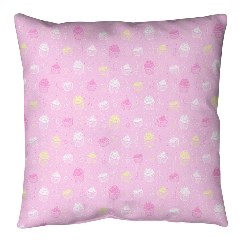 Coussin de sol Katelyn Elizabeth, 28 po x 28 po, Rose / Jaune