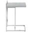 Contemporary End Table With Grey Laminate Finish And Robust Metal Structure For Living Room Bedroom Side Surface Legs