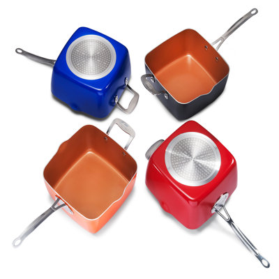 Ensemble de batterie de cuisine antiadhésive en acier 4 pièces Aluminium Gotham Steel