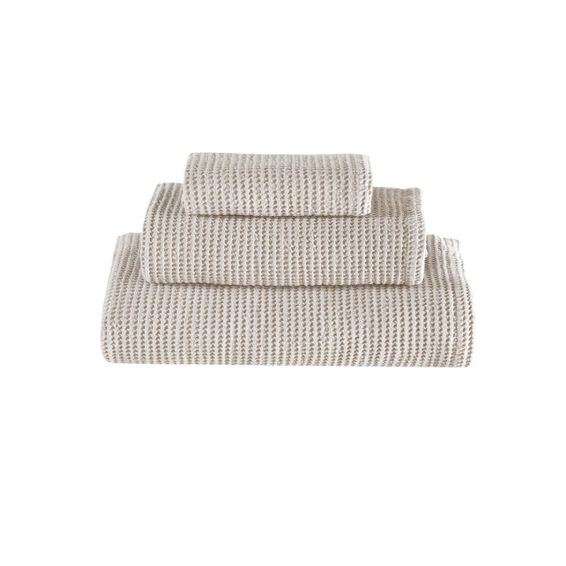 Ensemble de 3 pièces de chambre d'amis en coton turc Mosche, Craie