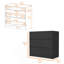Commode 3 tiroirs noire