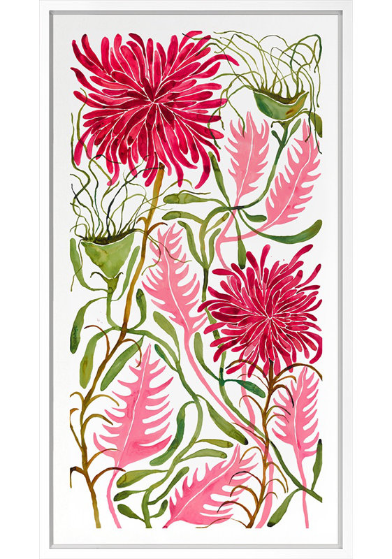 Wildflowers 17 Print by Judith Bigham, White Framed Paper