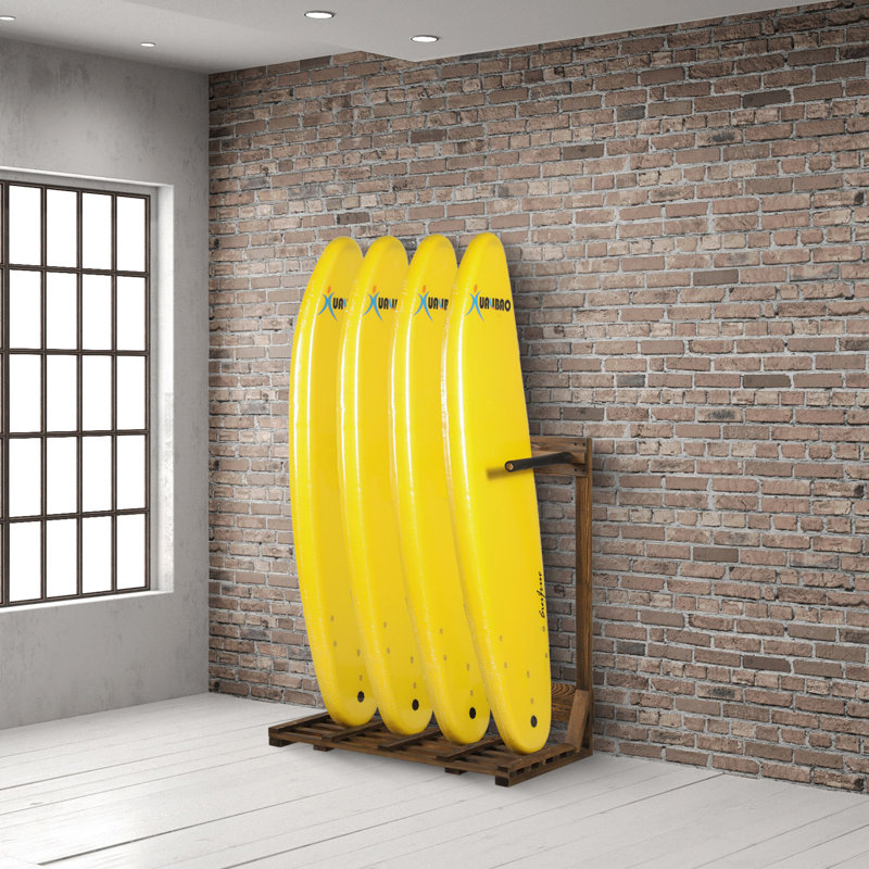 Wood Freestanding Ski/Snowboard Rack, Brown