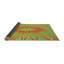 Tapis vert/orange tissé à la machine-2113699484