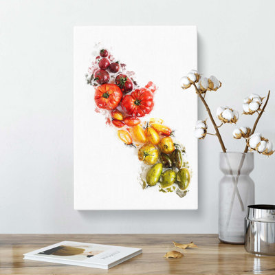Vegetable Rainbow - Wrapped Canvas Painting