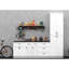 Armoire à porte simple en bois massif blanc Shaker pour salle de bain, rangement pour buanderie - l 9 po x H 34,5 po x P 24 po, assemblage facile
