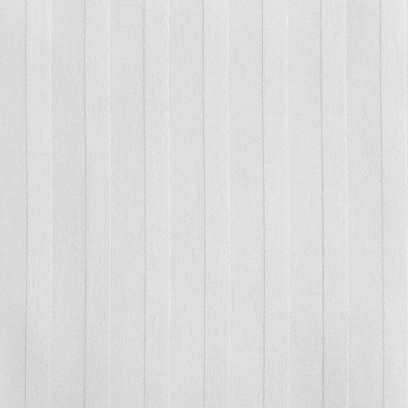 Vera Wang Dobby Stripe Cotton Sheet Set, Queen Sheet Set with 2 Pillowcases, White