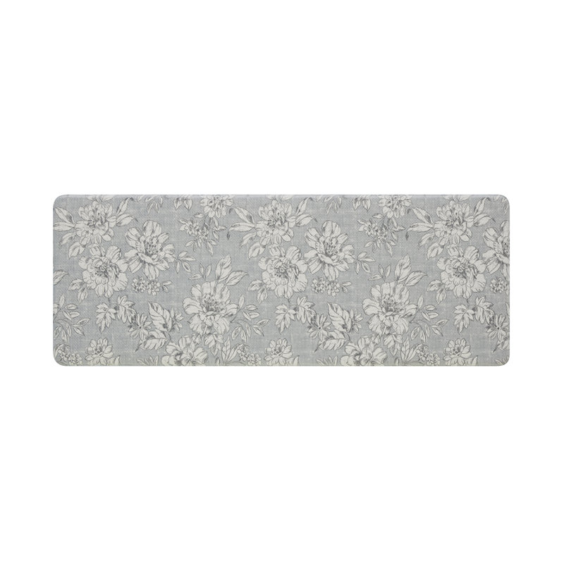 Gray 48" PVC Anti-Fatigue Kitchen Mat
