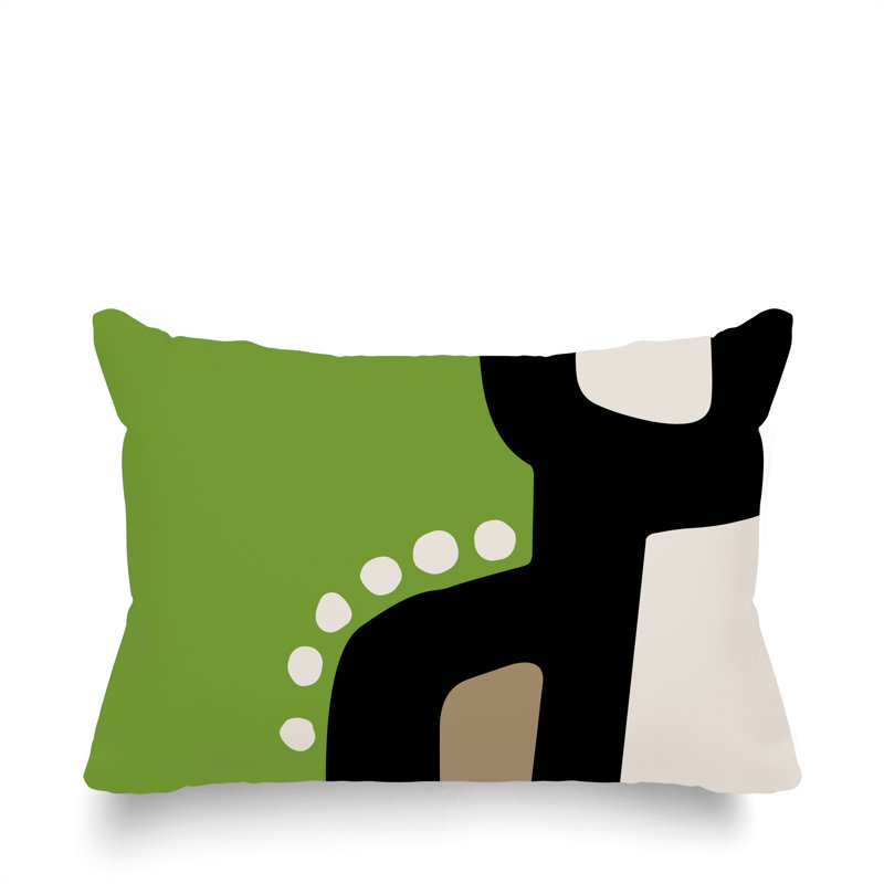 Coussin lombaire réversible intérieur / extérieur Sofi Minimalist, H 14 po x l 20 po, Chartreuse