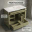 Meuble-lavabo 36 po - coin rabattable, 7 tablettes ouvertes et tiroir à ouverture par pression. Structure en bois massif, plateforme de robinet 4 po, étoile de rangement compacte-1015250957