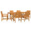 6 - Person Acacia Patio Dining Set with Rectangular Table